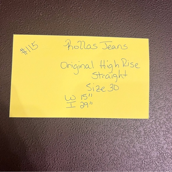 #115 ROLLA’S High Rise Original Straight Jeans - Picture 6 of 6